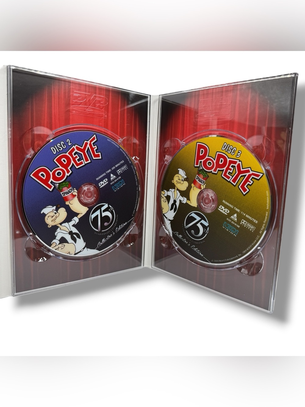 Popeye 75th Anniversary Collector’s Edition DVD 3 Discs Box Set, Full Color - Picture 6 of 8